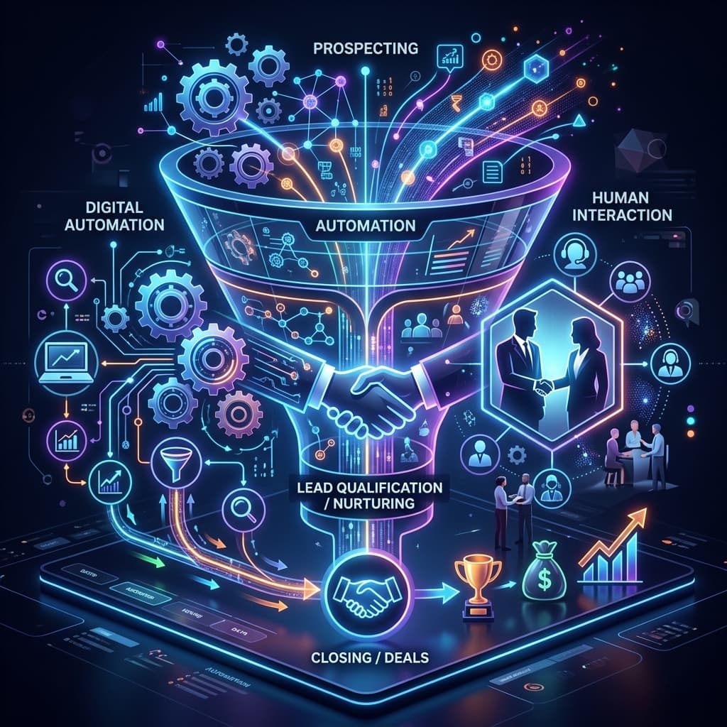 Funnels de venta híbridos: El secreto para captar leads B2B calificados en Colombia